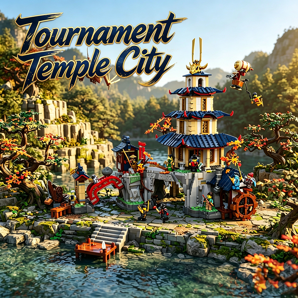 Ship from USA Ninjago Tournament Temple City Model Buildling Blocks Bricks Toys 3489Pcs competitable 71814