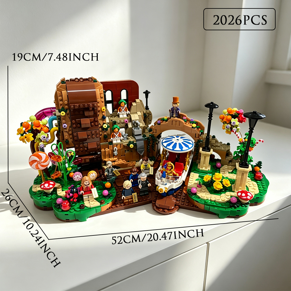 Ship from USA Ideas Chocolate Factory Model Buildling Blocks Bricks Toys 2026Pcs competitable 21360