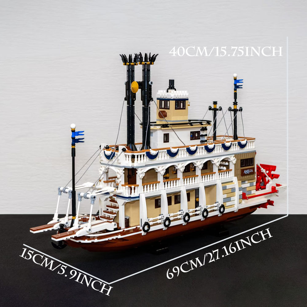 River Steamboat 4090pcs Ideas Model Buildling Blocks Bricks Toys competitable 21356
