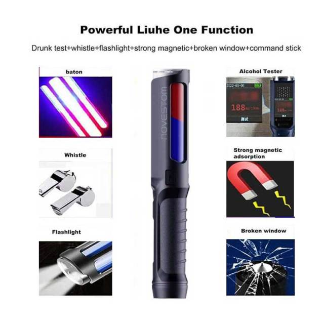 best price LKR-100 breath alcohol tester with electrochemical sensor red blue flashing lights from NOVESTOM TECH
