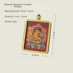 Manjushri Cinnabar Thangka