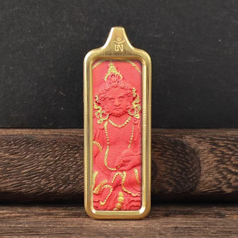 Rectangular Cinnabar Thangka
