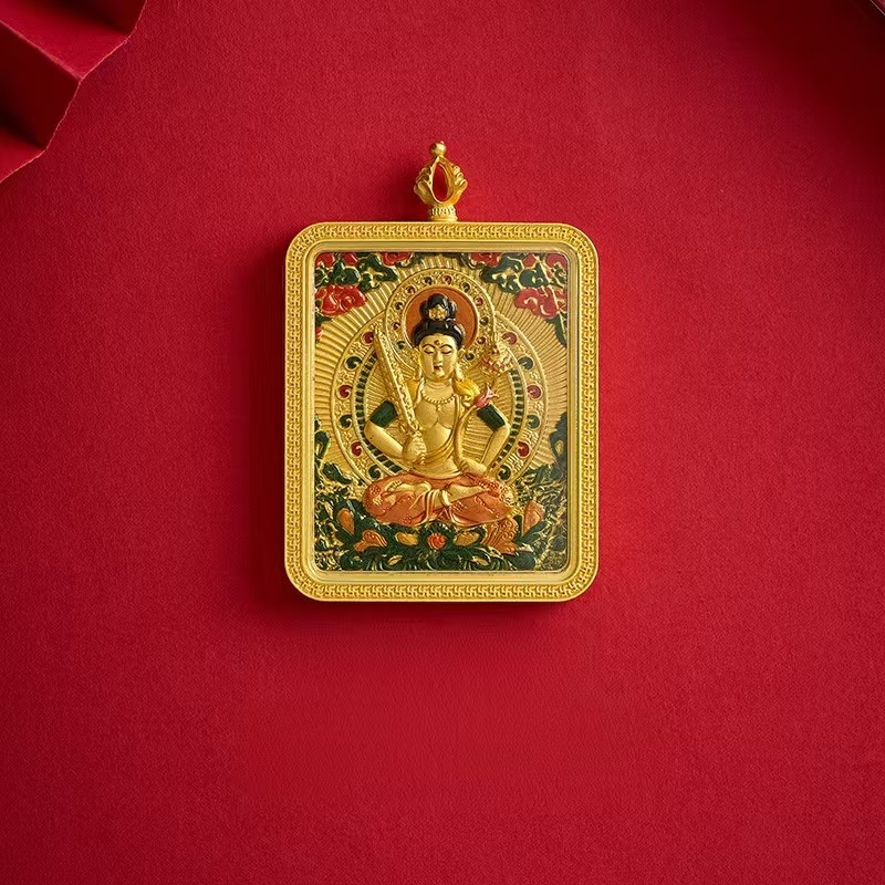 Rectangular Thangka of Eight Guardian Deities
