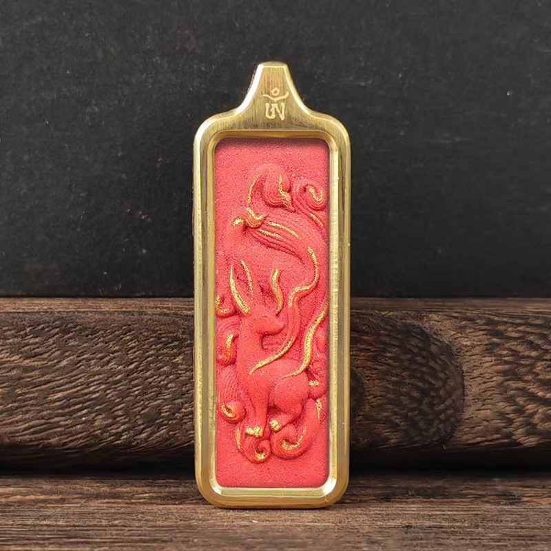 Rectangular Cinnabar Thangka