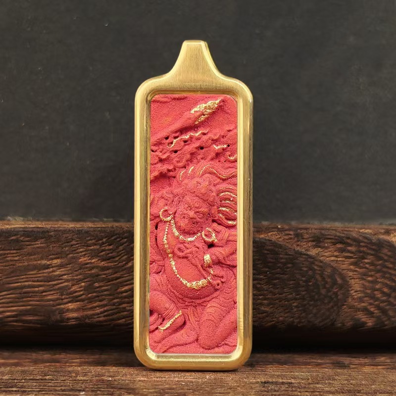 Rectangular Cinnabar Thangka