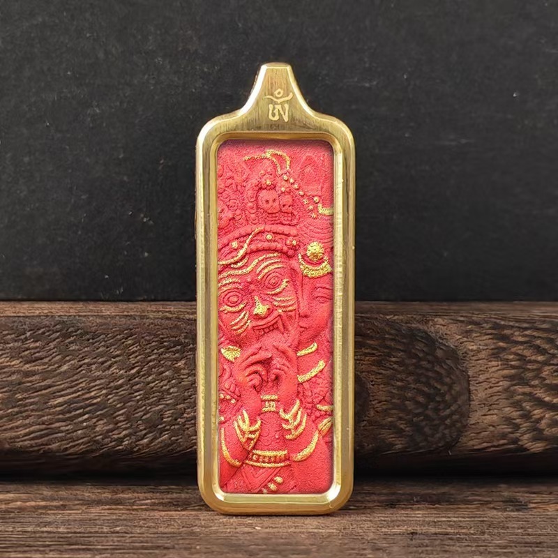 Rectangular Cinnabar Thangka