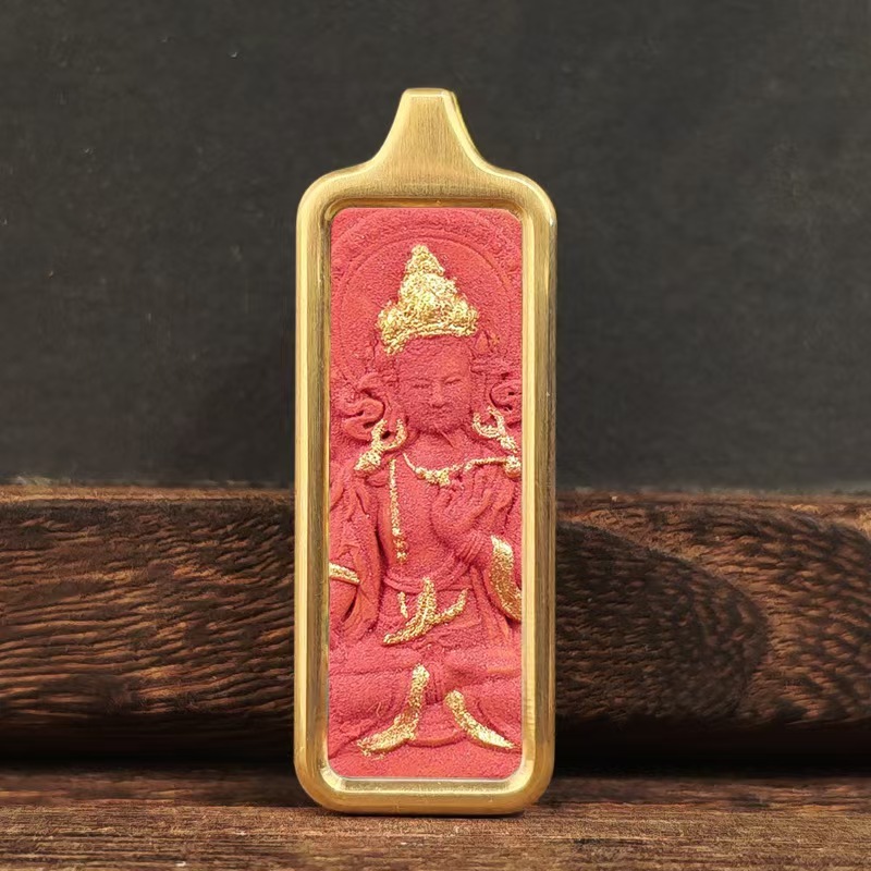 Rectangular Cinnabar Thangka