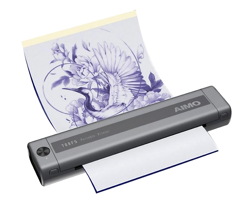 AIMO Tattoo Transfer Machine Tattoo Tools Wireless Thermal Portable Printer Small Home Printer Thermal Paper