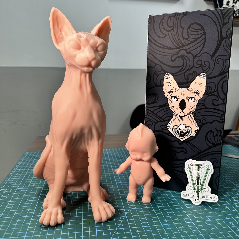 One Pound of Meat Tattoo Pure Silicone Sphynx Cat