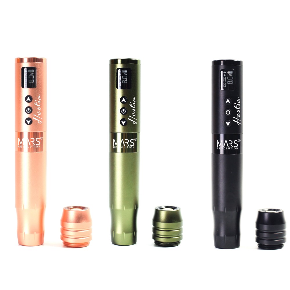 MARS  Hestis Tattoo Battery Pen Stroke 3.5mm Dual Battery Adjustable Wireless or RCA