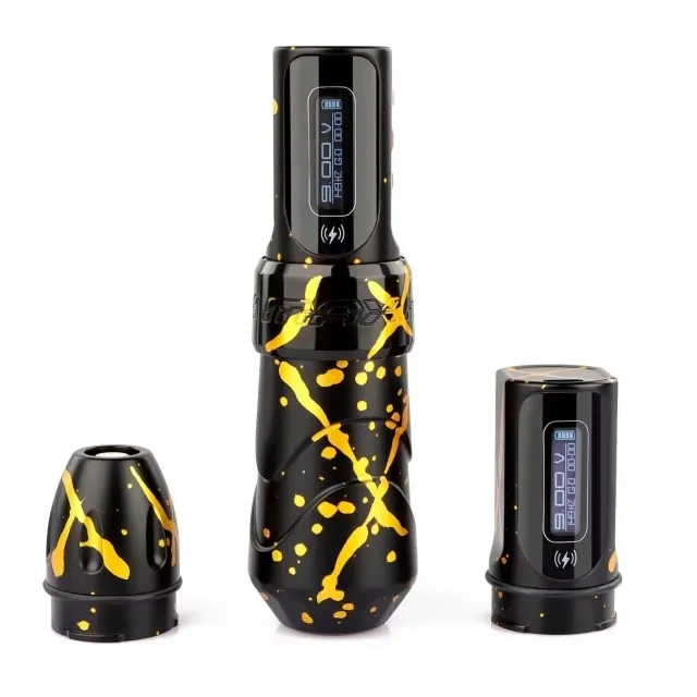 Wireless Tattoo Pen Machine Gun Kit With Two Lithium Battery LED Dispaly 2400mAh Powerful Motor For Tattoo Artists