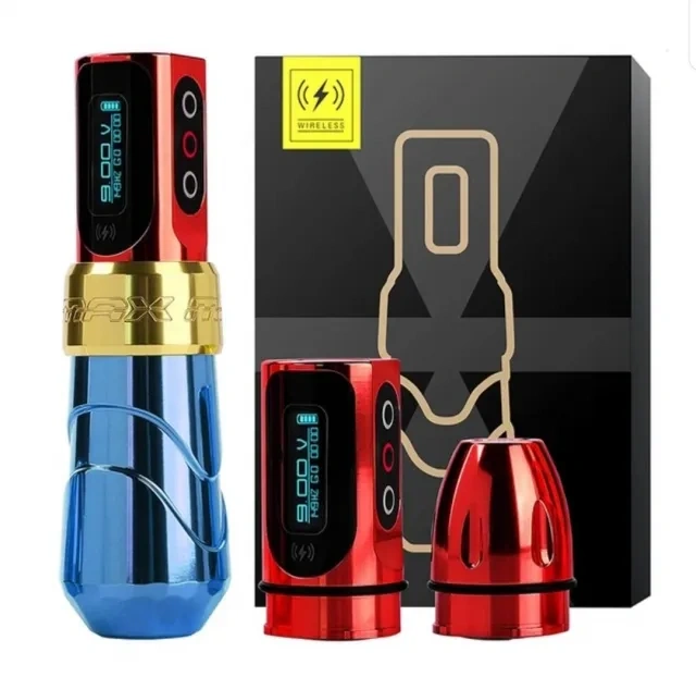 Wireless Tattoo Pen Machine Gun Kit With Two Lithium Battery LED Dispaly 2400mAh Powerful Motor For Tattoo Artists