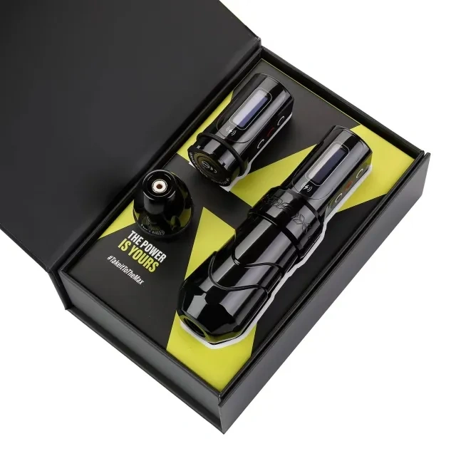 Wireless Tattoo Pen Machine Gun Kit With Two Lithium Battery LED Dispaly 2400mAh Powerful Motor For Tattoo Artists