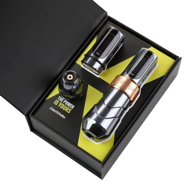 Wireless Tattoo Pen Machine Gun Kit With Two Lithium Battery LED Dispaly 2400mAh Powerful Motor For Tattoo Artists