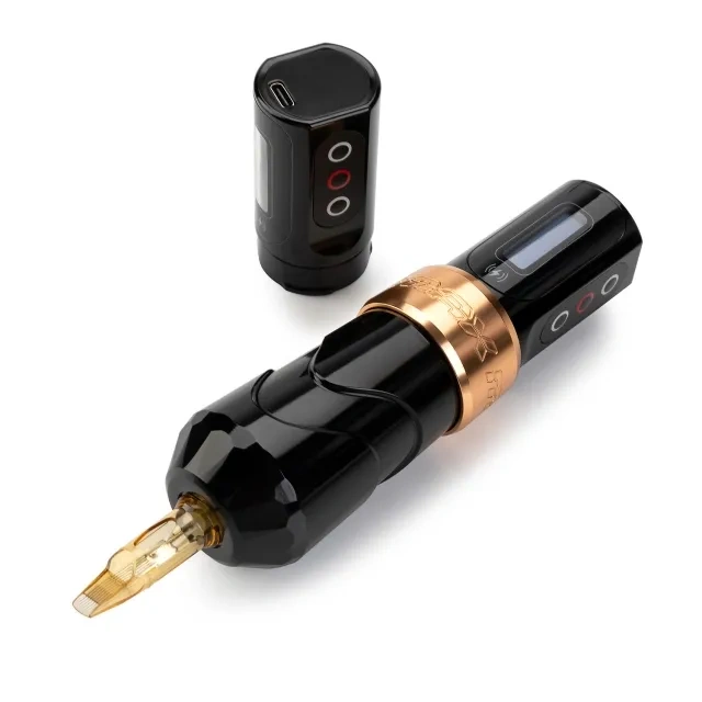 Wireless Tattoo Pen Machine Gun Kit With Two Lithium Battery LED Dispaly 2400mAh Powerful Motor For Tattoo Artists