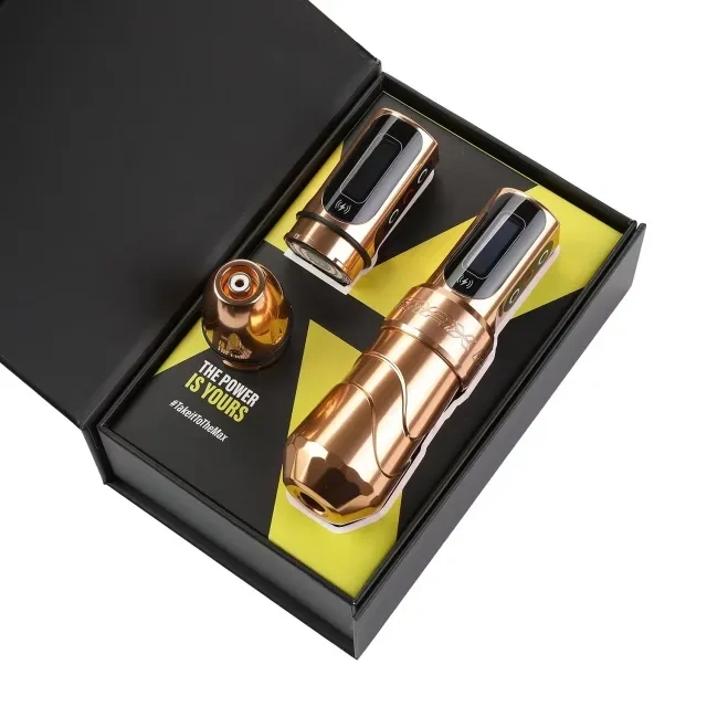 Wireless Tattoo Pen Machine Gun Kit With Two Lithium Battery LED Dispaly 2400mAh Powerful Motor For Tattoo Artists