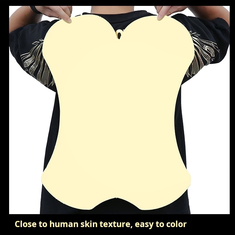 Thickened high-grade silicone tattoo practice skin on the back
