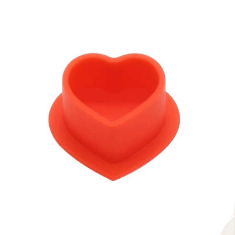 New style heart shape silicone ink cup