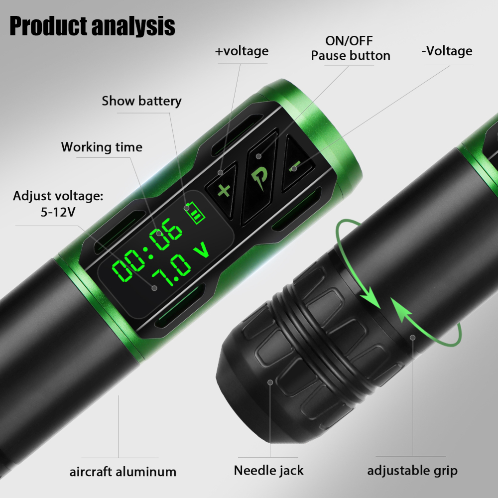 P2 Wireless LED Screen Tattoo Battery Pen