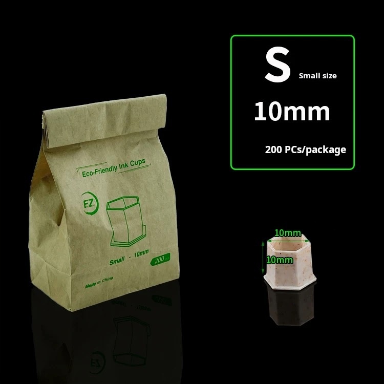 Environmentally friendly wheat straw root biodegradable tattoo ink cup