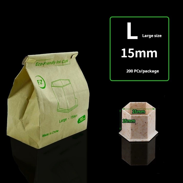 Environmentally friendly wheat straw root biodegradable tattoo ink cup