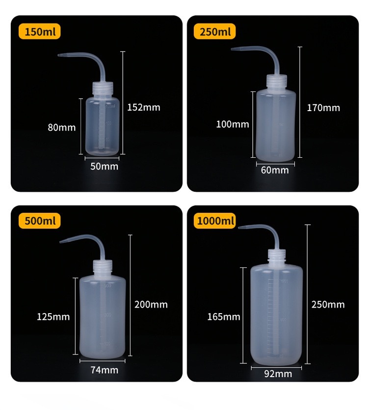 150ML/250ML/500ML/1000ML Pointed Curved Mouth  Squeeze Watering Kettle Long Curved Nozzle Beak Dropper