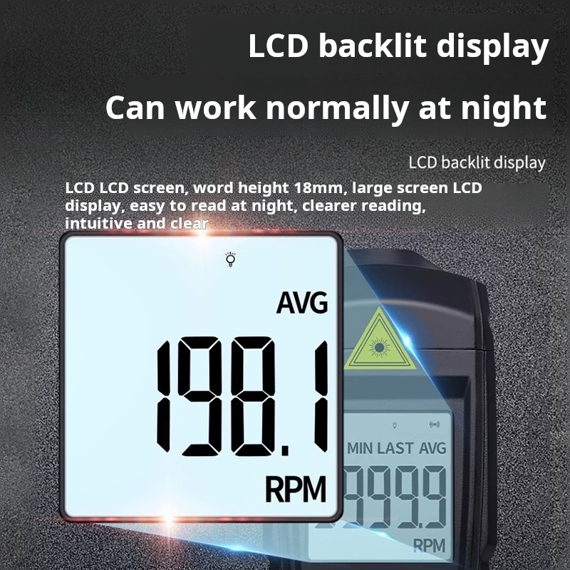 Delixi tachometer high precision motor speed meter laser digital display strobe motor tachometer