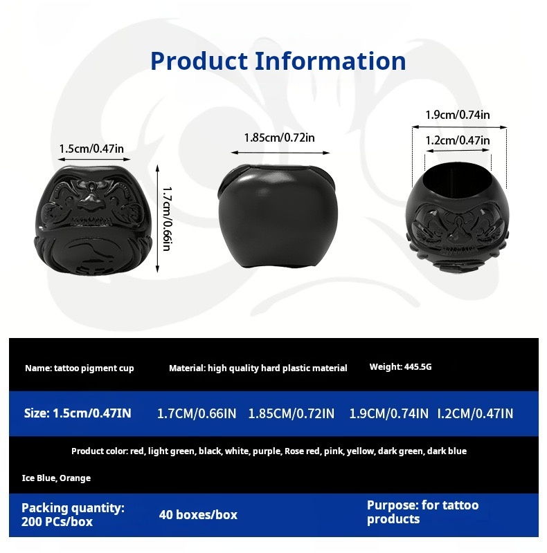 New Daruma Egg Tattoo Ink Cup 200/bag