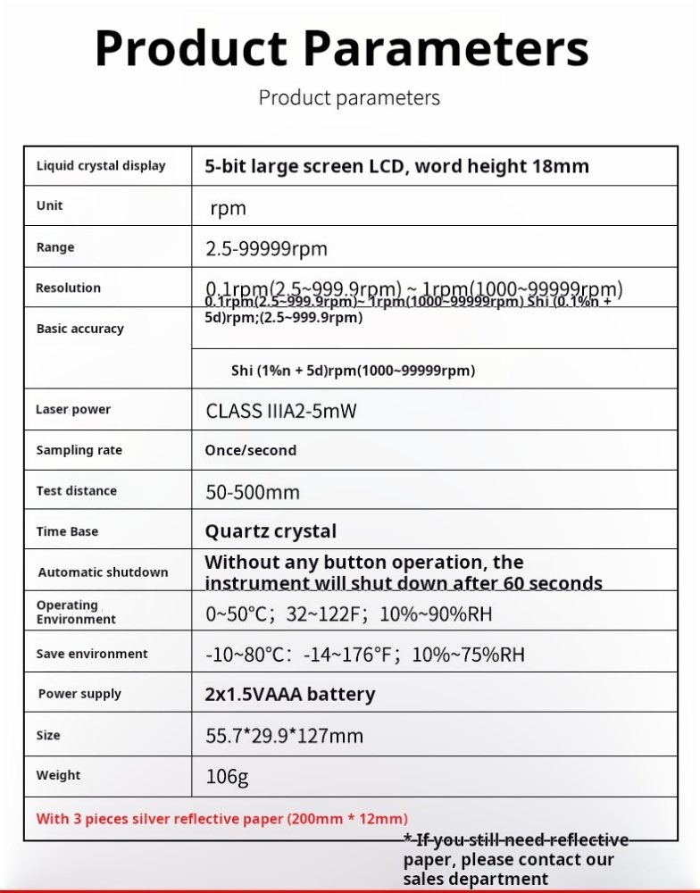 Delixi tachometer high precision motor speed meter laser digital display strobe motor tachometer