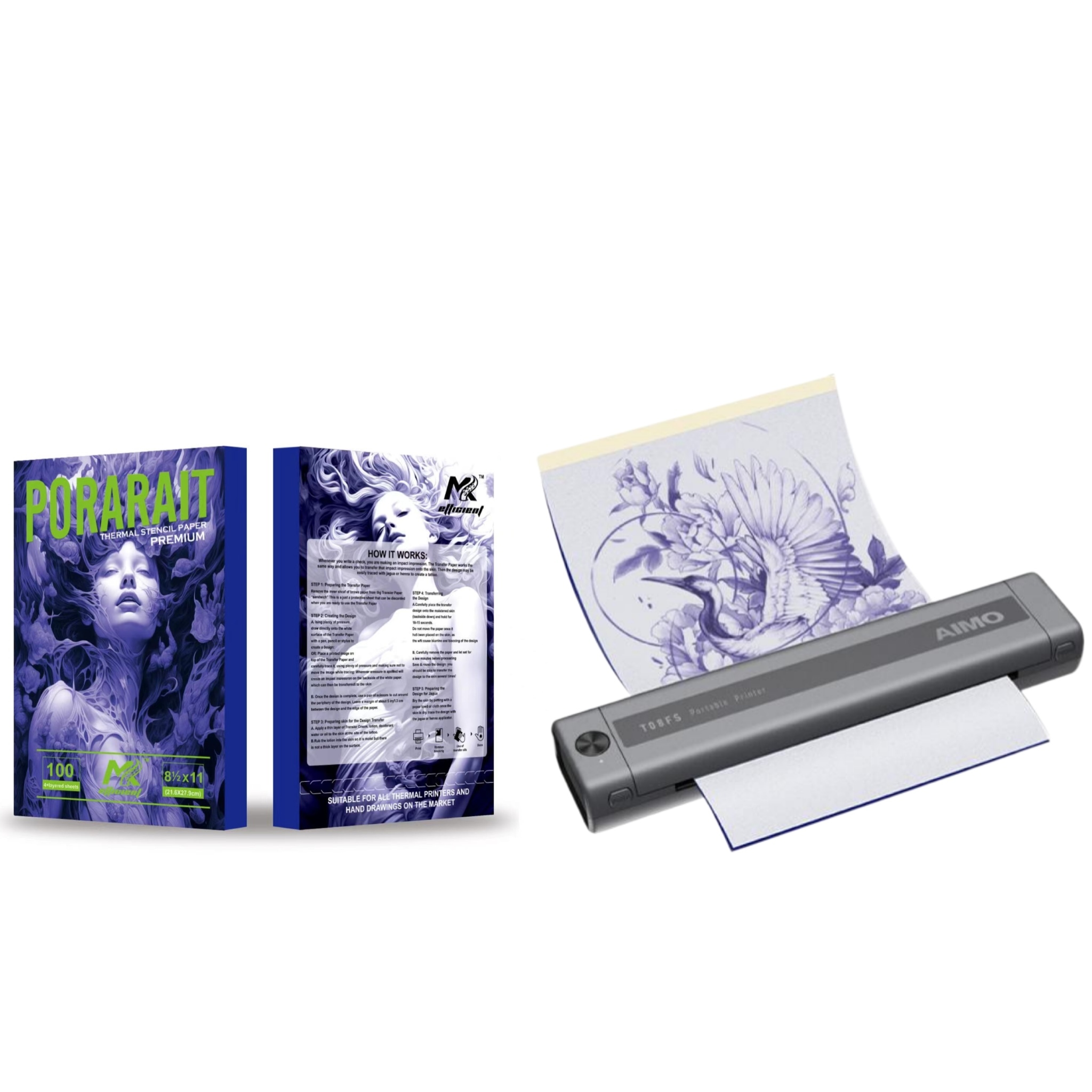 AIMO and MK Portrait Transfer Paper Combo Pack