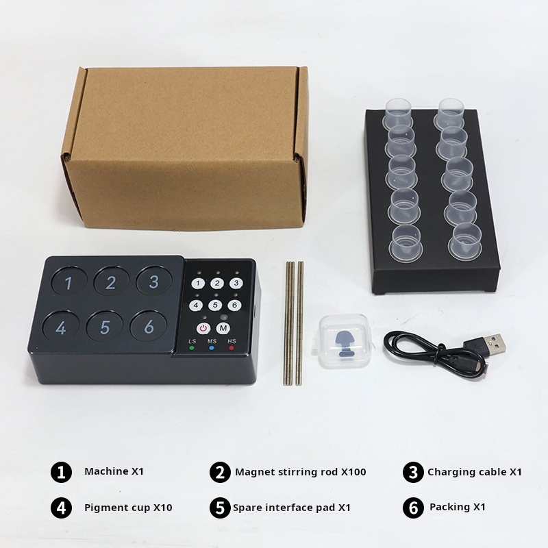 Adjustable speed color mixer