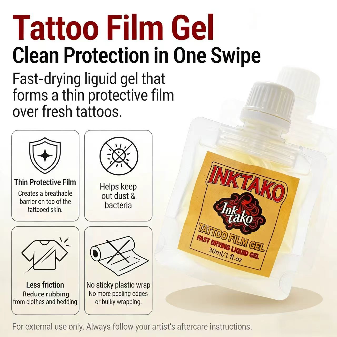 MK INKTAKO TATTOO FILM GEL  FAST DRYING LIQUD GEL