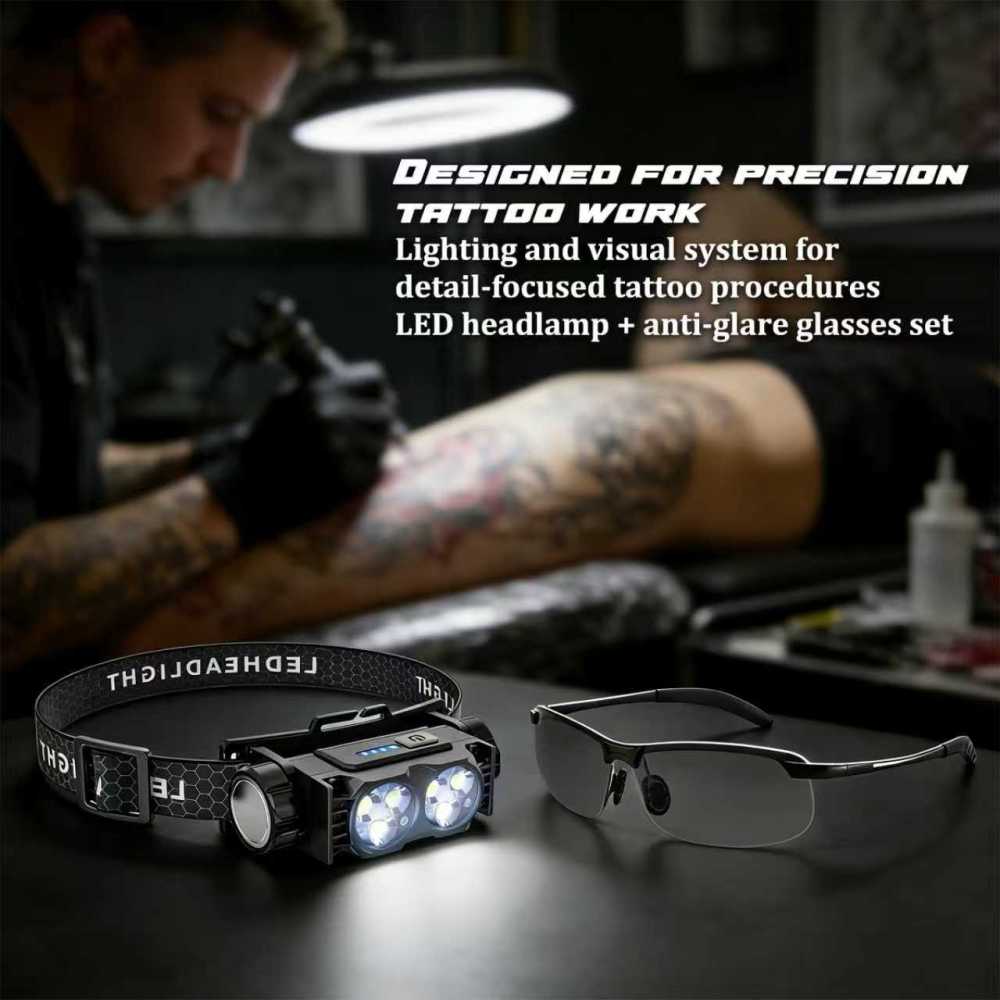 MK Anti-glare tattoo headlamp