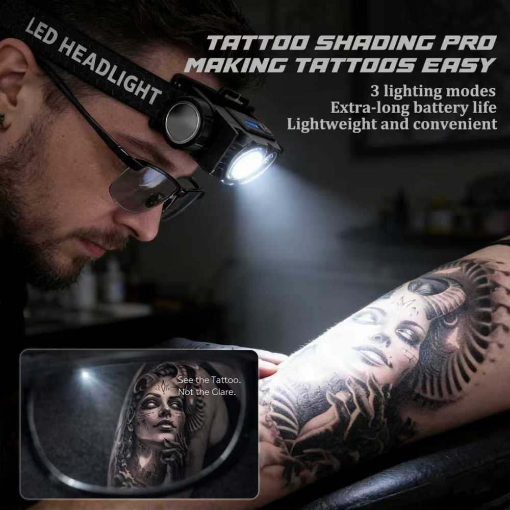 MK Anti-glare tattoo headlamp