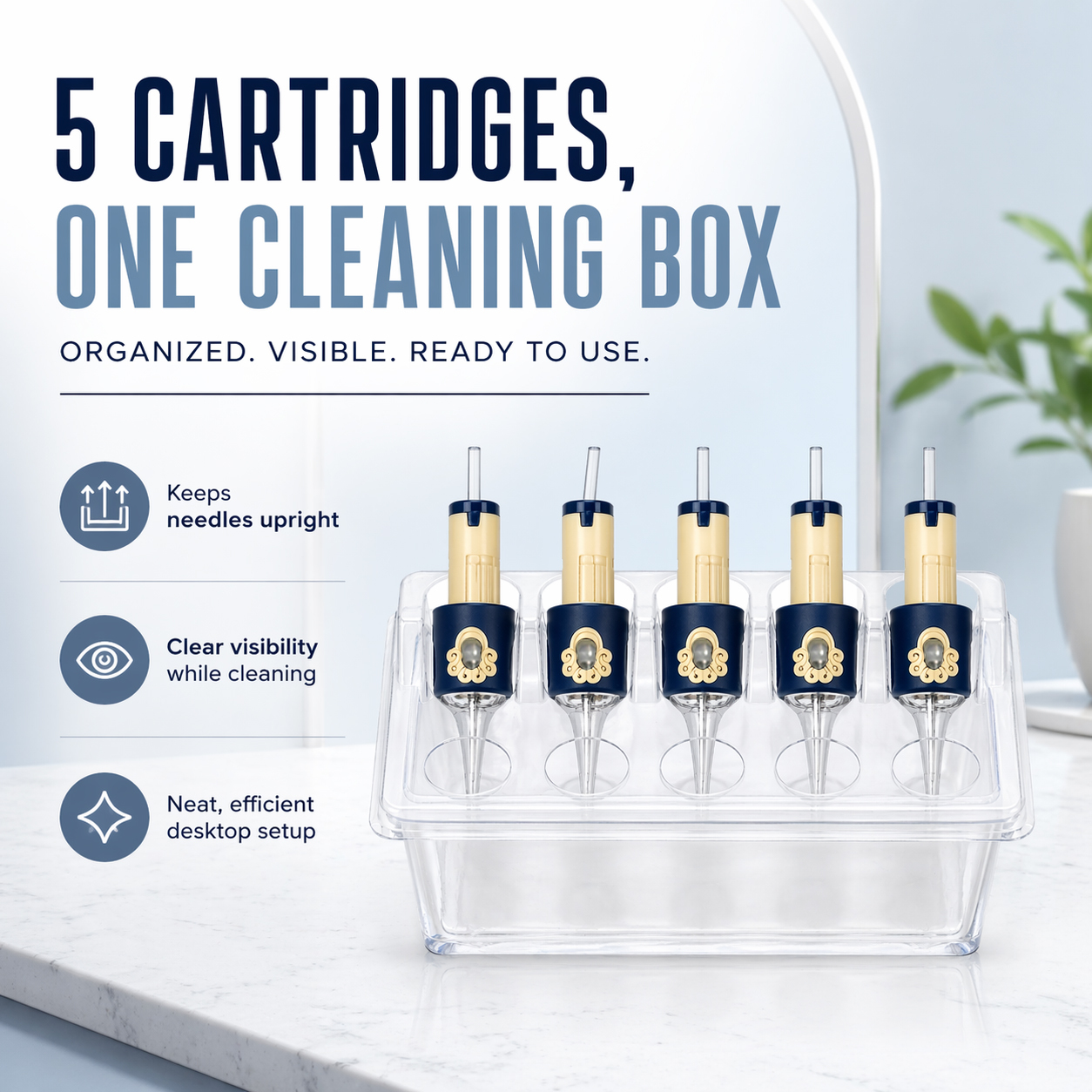 Cartridge Needle Holder Cleaning Box