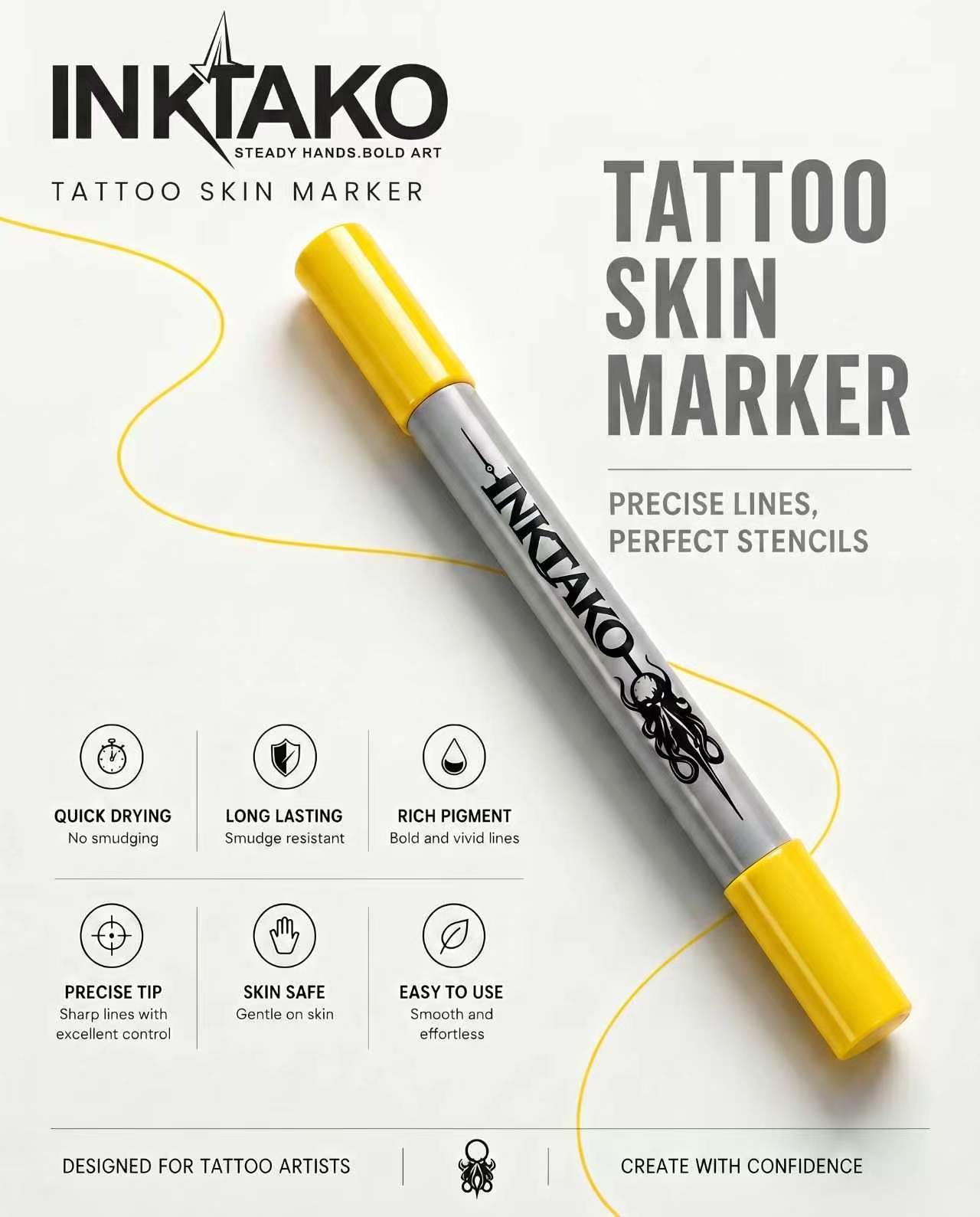 INKTAKO TATTOO SKIN MARKER PEN