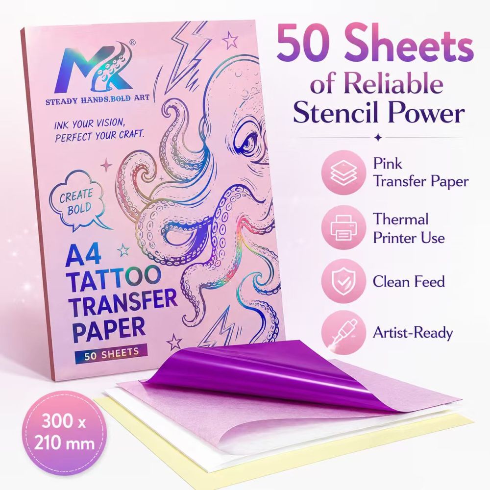 Premium Pink Tattoo Transfer Paper