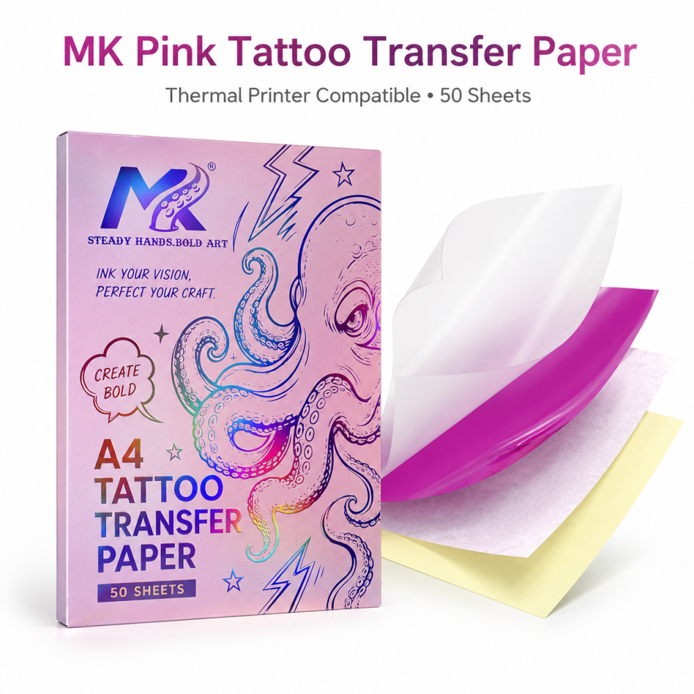 Premium Pink Tattoo Transfer Paper