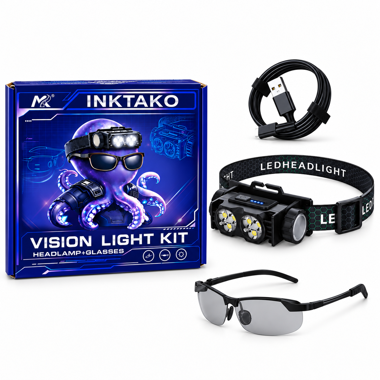 MK Anti-glare tattoo headlamp