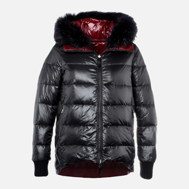 WOMEN'S QUILTED JACKET WITH FAKE FUR