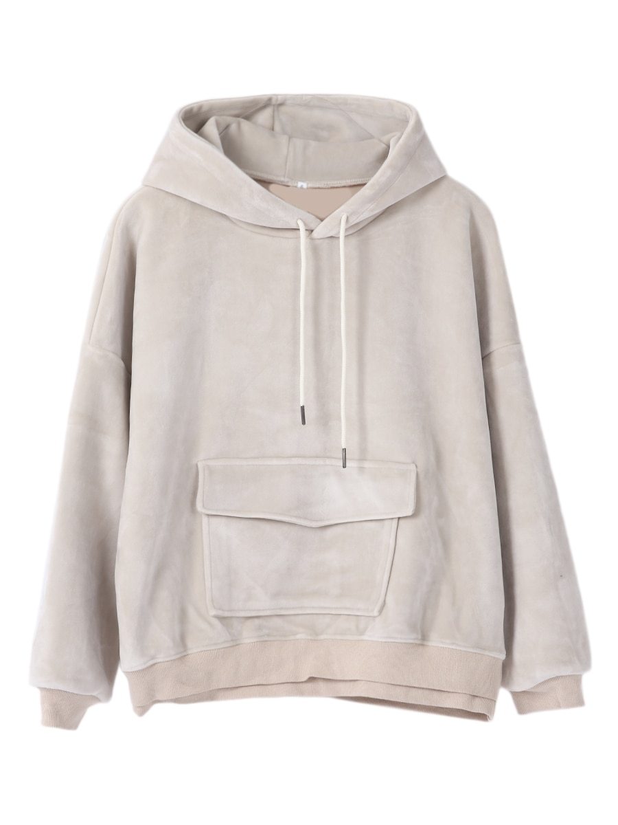 Women's Hoodie All Match Brief Design Pocket Personality Long Sleeve Cozy Hoodie