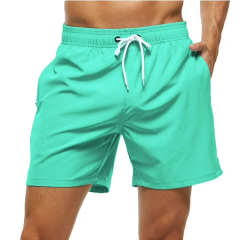 SANFEN Men's Swim Trunks Quick Dry Beach Shorts with Zipper Pockets and Mesh Lining Grassgreen 32