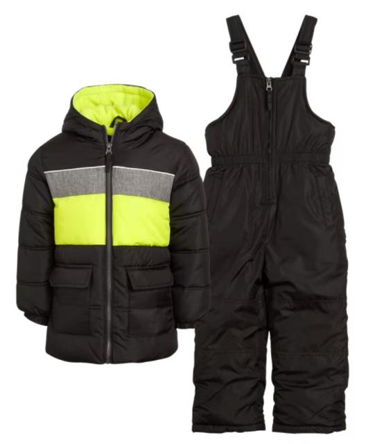 SANFEN Boys’ Snowsuit – 2 Piece Heavyweight Insulated Ski Jacket and Snow Bib