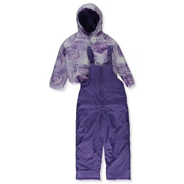 SANFEN Girls' 2-Piece Cloud Snowsuit Set