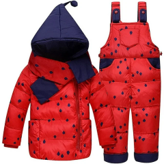 SANFEN Little Girls Snowsuit Jacket with Snow Ski Bib Pants and Scarves Clothing Sets