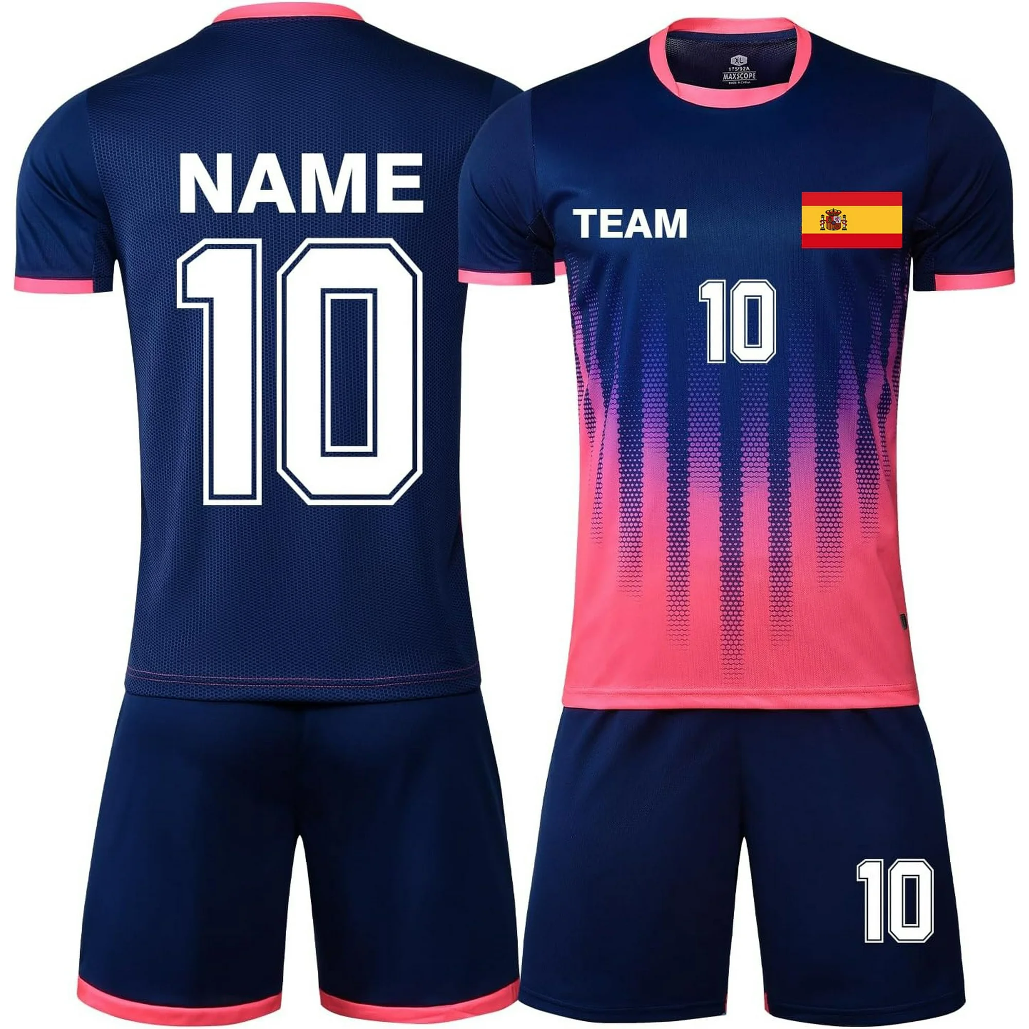 SANFEN Custom Soccer Jerseys for Mens Boys Girls Personalized Name Number Team Logo Soccer Shirts Shorts Unisex Sports Team Training Soccer Uniforms Youth Uniforme