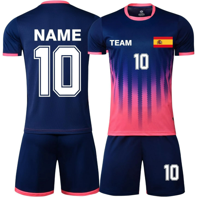 SANFEN Custom Soccer Jerseys for Mens Boys Girls Personalized Name Number Team Logo Soccer Shirts Shorts Unisex Sports Team Training Soccer Uniforms Youth Uniforme