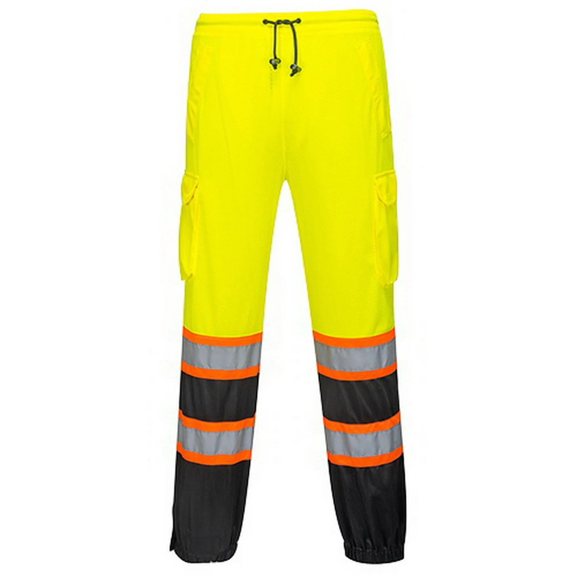 SANFEN Portwest US388 Two-Tone Mesh Reflective Safety Overpants Yellow/Black, L/XL