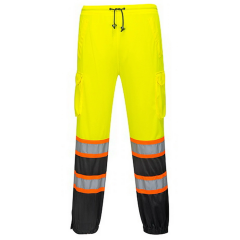 SANFEN Portwest US388 Two-Tone Mesh Reflective Safety Overpants Yellow/Black, L/XL