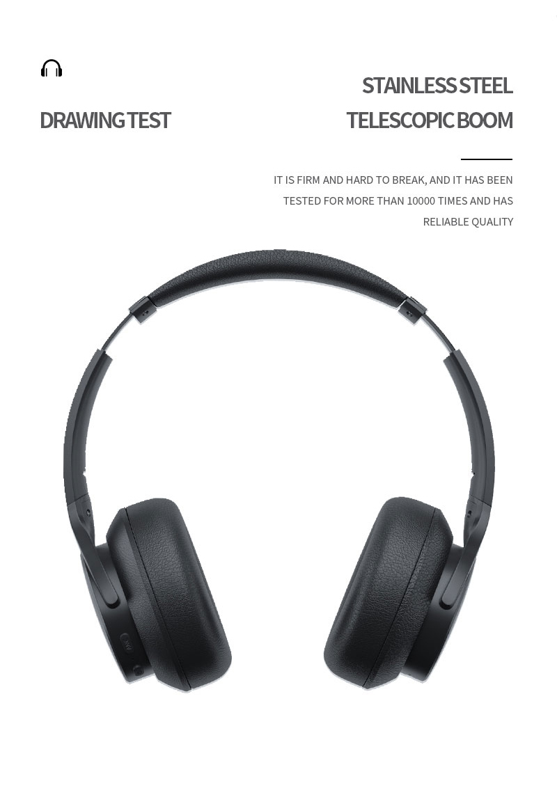 USHS NB-1093 Active Noise Cancelling Headphones – 3 Modes ANC Wireless Headset with LED Display
